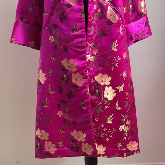 Embroidered silk kimono duster - Picture 5 of 14